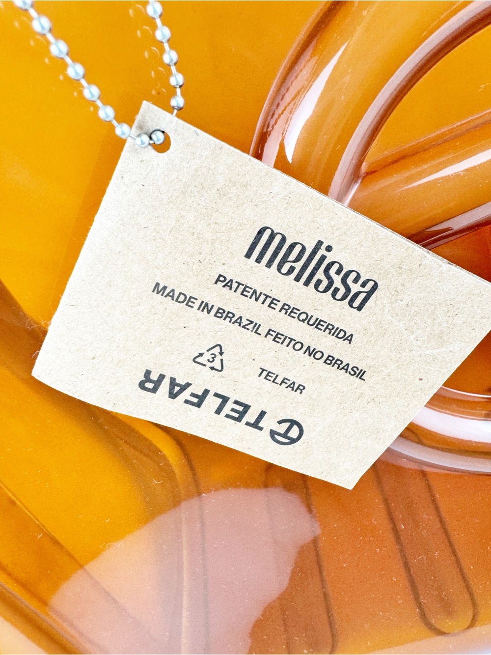 Telfar x Melissa Amber Clear Brown Medium Jelly Transparent Tote Bag Size 005 - Picture 3 of 9